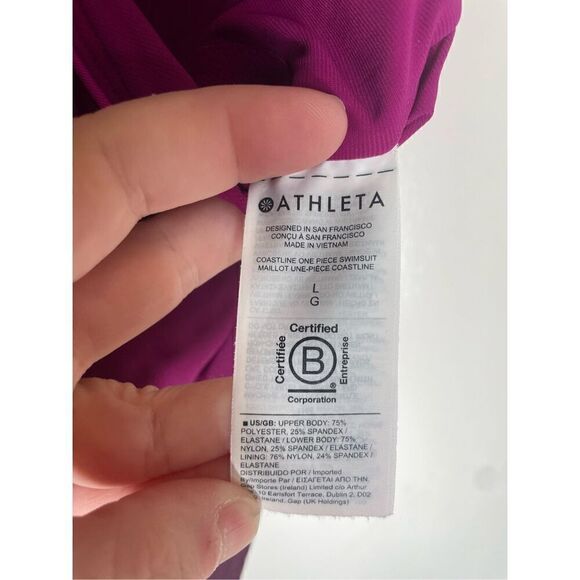 Athleta Coastline Colorblock Swimsuit In Electric Fuchsia size L - Picture 13 of 16